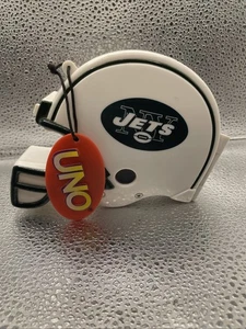 NFL New York Jets UNO Card Game With Helmet Holder 2006 Sababa Toys Football - Picture 1 of 3
