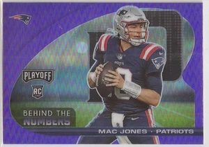 2021 Panini Playoff Behind The Numbers Purple Prizm Mac Jones #BTN-MJO Rookie RC - Picture 1 of 2