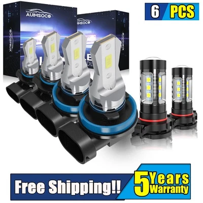 Kit de faros LED bombillas blancas brillantes 36000LM 6x para Chevrolet Colorado 2015-2019 Foto 1 de 4