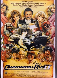 The Cannonball Run II Filmposter - 11 x 17 - Burt Reynolds signed/autographed - Bild 1 von 6