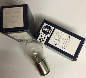 2er Set Lampen / Birnen 24V 45W Sockel BA20S 1 Sockel weiß - Bild 1 von 5