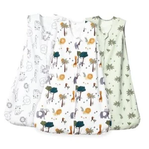 3 Pack 100% Cotton Baby Sleep Sack 6-12 Months, Soft Baby Wearable Blankets - Picture 1 of 8