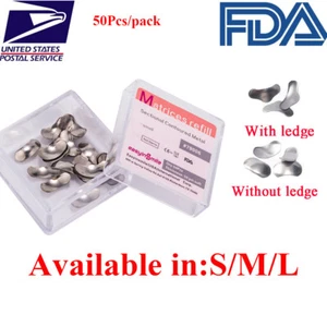 50 piezas Matrices de metal dental Bandas de recarga de matriz Banda contorneada seccional SML 50 μm - Imagen 1 de 17