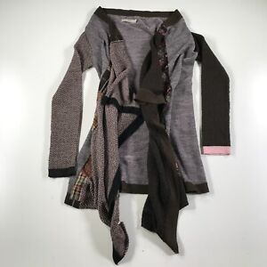 Twin Set Simona Barbieri Cardigan Sweater Womens Small Asymmetric Art To Wear