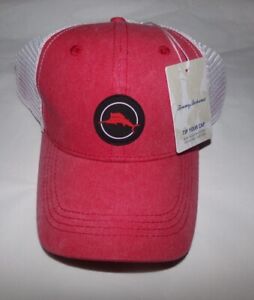 NWT MENS TOMMY BAHAMA CAP/HAT~RED / WHITE~OS