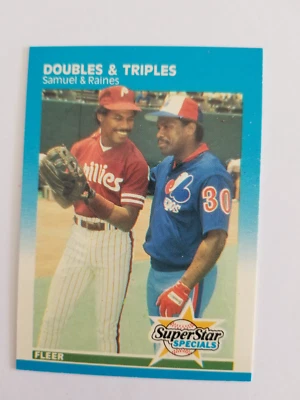 1987 Fleer Glossy Juan Samuel / Tim Raines #642 - Image 1 of 2