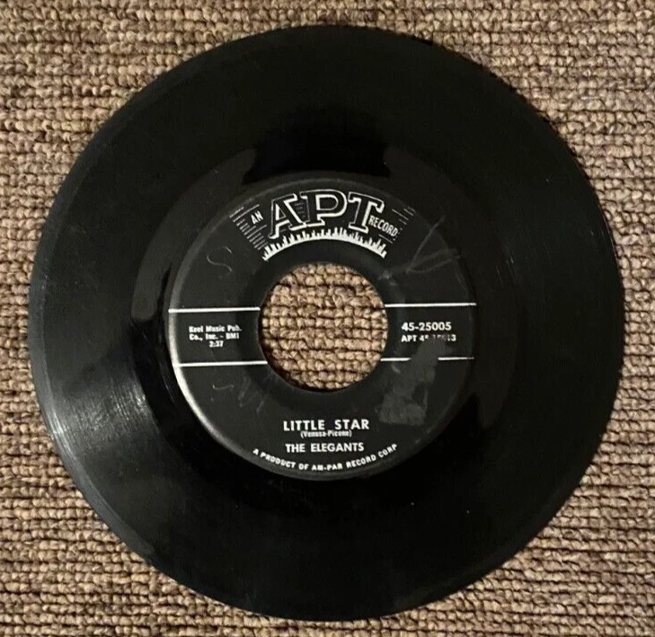 Little Star / Getting Dizzy  1958 The Elegants 45 Vinyl APT Records #45-25005 - Image 1 of 2