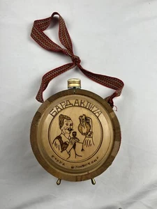 VITG Russian Oak Wood Canteen w Shoulder Strap Slivovitz Plum Brandy Moonshine - Picture 1 of 7