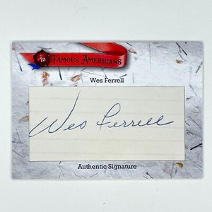 2021 Historic Autographs Famous Americans Wes Ferrell Cut Auto Boston Red Sox
