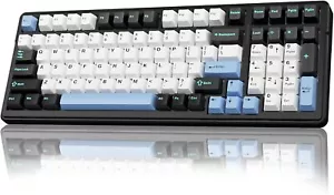 AULA F99 Wireless Mechanical Keyboard,Tri-Mode Blue&White&Black - Picture 1 of 9