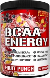 EVL EVLution Nutrition BCAA Energy Amino Acid Pre Workout - Fruit Punch - Picture 1 of 4