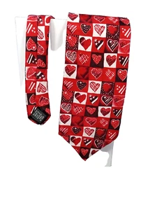 Hallmark Seasonal Concepts Valentines Heart Love Red Neck Tie Necktie - Picture 1 of 6