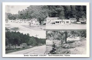 K10/ Waynesboro Tennessee Postcard c1940s Sims Tourist Court 4View 300 - Picture 1 of 4