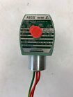 ASCO RED HAT 8040H8 2-WAY SOLENOID VALVE 15 PSI 3/8" NPT USED GOOD SHORT WIRES