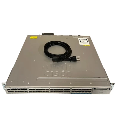 Cisco WS-C3850-12X48U-S 48-Port UPOE MGIG w/ AC Power - Image 1 of 2