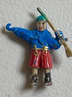 Vintage 50s 2" Pirate hard plastic Captain Hook Soldier figure - Image 1 of 2