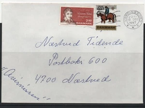 DENMARK # 1-1637 # COVER WITH CHRISTMAS SEAL: 1987 # A HORSE ON IT'S WAY # - Picture 1 of 1