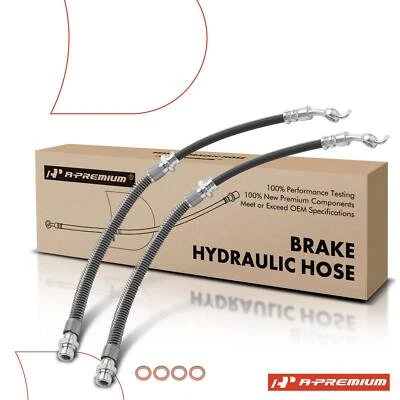 Manguera hidráulica de freno delantera A-Premium 2 piezas para Mitsubishi Mirage Dodge Plymouth Foto 1 de 4