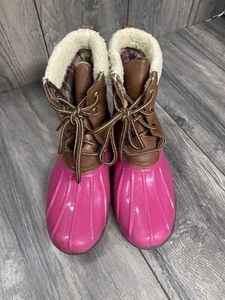 Jessica Carlyle wasserdichte Damenstiefel aus Gummi/Leder US-Größe 7 - Bild 1 von 7