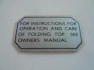 1955-57 Reproduction Ford T-Bird Folding Top Glove Box Decal - Picture 1 of 1