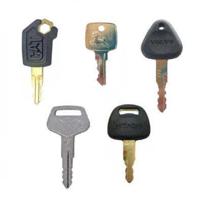 Heavy Equipment Key Set - 5 Keys CAT John Deere Volvo Komatsu & Hitachi - Image 1 of 4