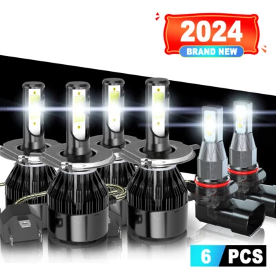 for BMW 525i 530i 2004 2005 2006 2007 6x Combo LED Headlight Fog Light Bulb USA - Image 1 of 4