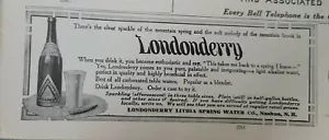 1912 Londonderry Lithia Spring Water Nashua NH Sparkling Wasserflasche Vintage A - Bild 1 von 1