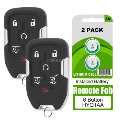 2 para Chevrolet Tahoe 2015-2020 Smart Prox mando a distancia llavero HYQ1AA 315 MHz 6 botones Foto 1 de 4