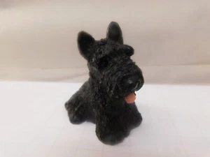 Vintage Black Terrier Dog Figurine Table Top Hand painted Collectible - Picture 1 of 5