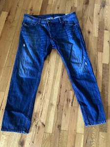 Diesel Darron Jeans Mens 38 x 30 Blue Denim Wash 0R90L Regular Slim Tapered - Picture 1 of 8