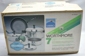 NOS Vintage MIRRO Worthmore W-1788-34 Silverstone Aluminum Cookware Set 7 Pc. US - Picture 1 of 6