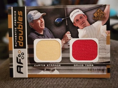 2003 Curtis Strange & David Toms SP Game Used Edition Authentic Fabrics Doubles - Image 1 of 2