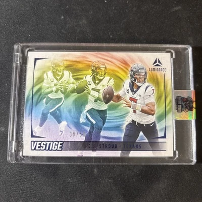 2024 Panini Luminance Vestige C.J. Stroud #VES-CSD Blue /50 - Image 1 of 4