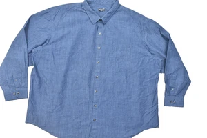 Van Heusen Men's Blue Long Sleeve Dress Shirt Big & Tall Size 4XL - Picture 1 of 8
