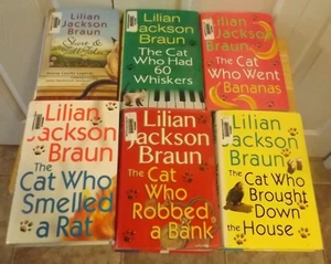 Lilian Jackson Braun Lot of 6 HCDJ Books of Cat Who Mystery Series - Foto 1 di 8