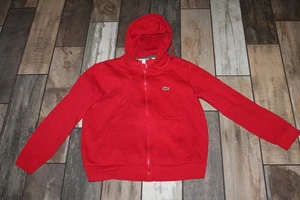 Sudadera con capucha roja con cremallera Lacoste para hombre talla grande. ¡ENVÍO GRATUITO! - Imagen 1 de 7