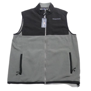 Gilet antivento grigio Vineyard Vines uomo taglia L pile "Rocky Coast" nuovo con etichetta outdoor - Foto 1 di 9