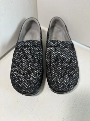 Alegria EU Sz 41 Black Suede Slip Ons KEL-454 Womens US 10.5 - Imagem 1 de 4