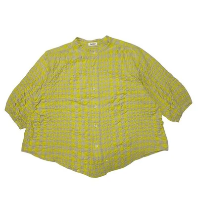 Рубашка ISSEY MIYAKE Plantation PL94FJ047, желтая, размер 2, сделано в Японии - Изображение 1 из 4