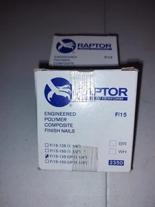 2 Boxes RAPTOR COMPOSITE FINISH NAILS   F/15-125 (1-1/4")CP 2350 - Picture 1 of 1