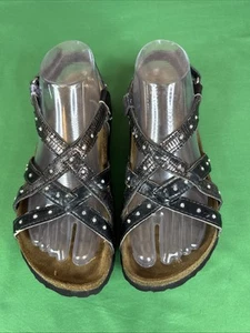 Black Strappy Slingback Betula Birkenstock Rhineston Sandals SZ 37, Women's 6 - Picture 1 of 18