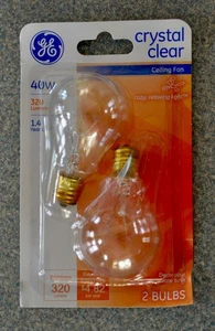 1 DOZEN - 40 WATT CRYSTAL CLEAR CEILING FAN BULBS with intermediate base /6 pair - Picture 1 of 5