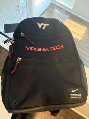 Team Issued Nike Virginia Tech Back Pack VT Hokies VT Logo Bag - Image 1 of 3
