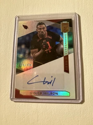 2019 Elite Football Caleb Wilson Rookie Autographs Card/499 - Image 1 of 2