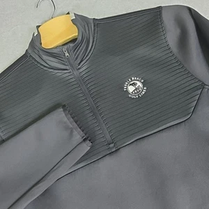 Under Armour Golf Pebble Beach Men's Size Large 1/4 Zip Black Pullover Sweater - Picture 1 of 13