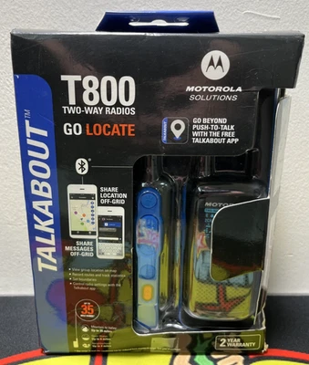 NEW - Motorola Talkabout T800 Two-Way Radios - 35mile Blue/Black - Image 1 of 4