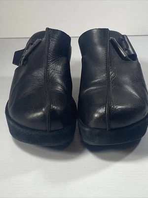 Zueco de gamuza de cuero Kork-Ease, sin cordones con cuña, con hebilla talla 9M Foto 1 de 4