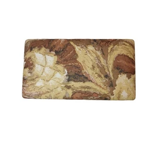 Vintage Mele Jewelry Box Clamshell Travel Earring Case Brown Tan 8.5 in x 4.5 in - Picture 1 of 8