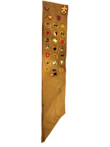 27 1940's Bot Scouts Merit Badge BSA Sash Including Blacksmithing & 6 Metals - Picture 1 of 7
