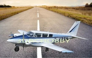 GIANT SCALE Piper Twin Comanche 185" Inch WS RC Model Airplane Plans PRINTED - Picture 1 of 1